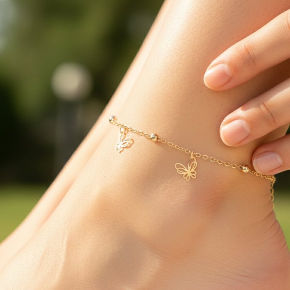 Minimalist Anklet, Sleek & Modern Design, Women’s Fashion, YC110161-A